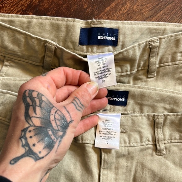 Basic Editions boys khaki pants size 10 - Picture 2 of 3